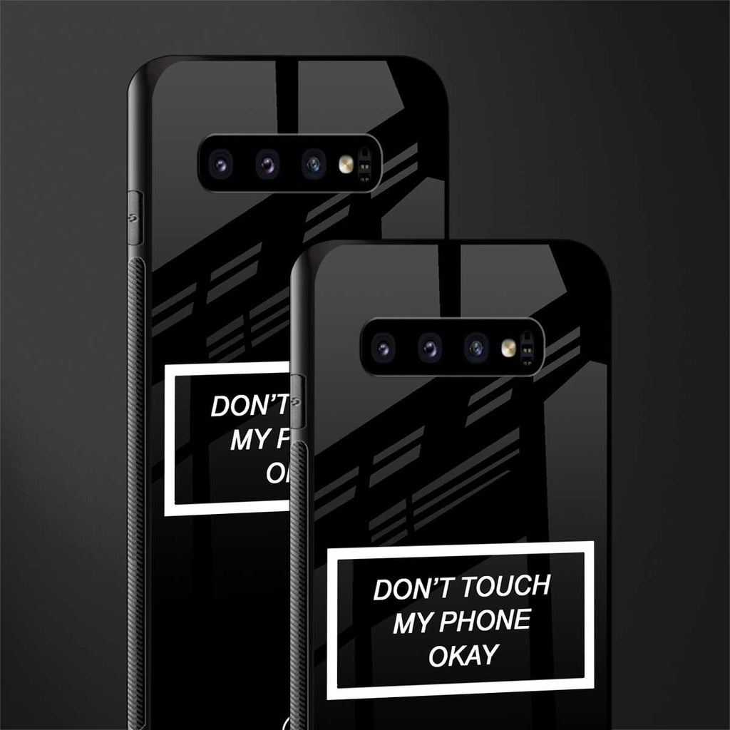 don't touch my phone black glass case for samsung galaxy s10 image-2