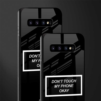 don't touch my phone black glass case for samsung galaxy s10 plus image-2