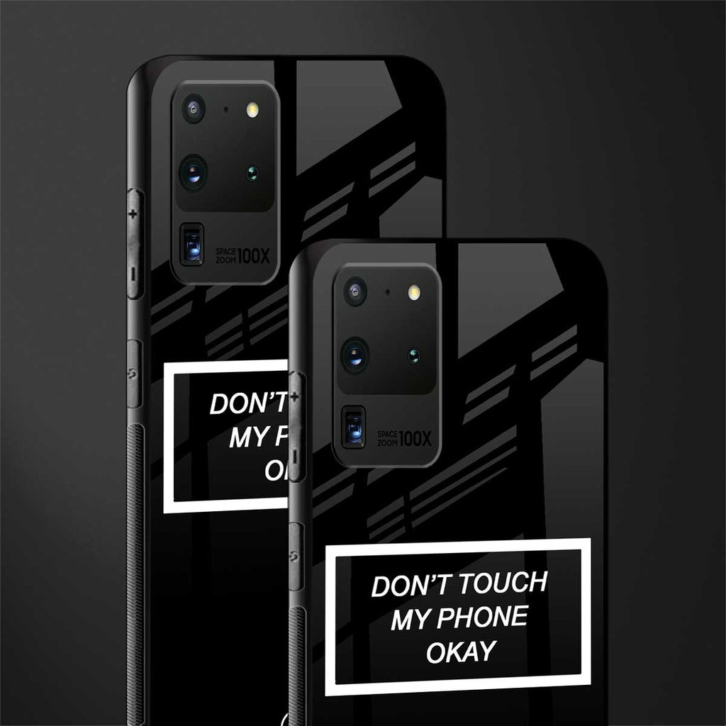 don't touch my phone black glass case for samsung galaxy s20 ultra image-2
