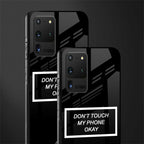 don't touch my phone black glass case for samsung galaxy s20 ultra image-2