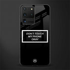 don't touch my phone black glass case for samsung galaxy s20 ultra image