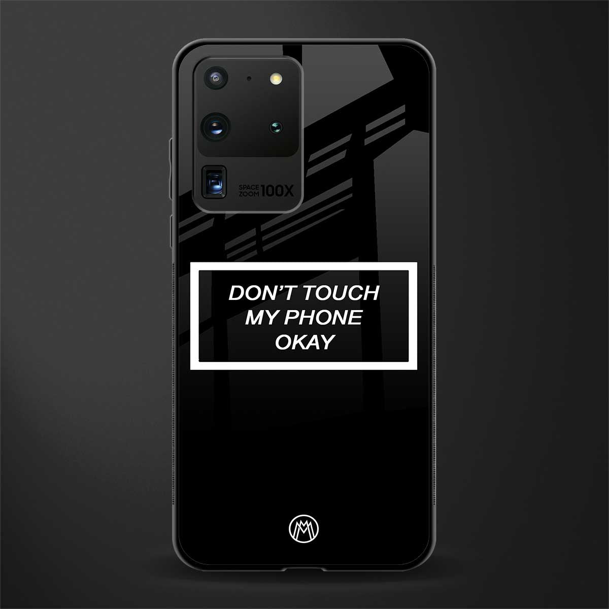 don't touch my phone black glass case for samsung galaxy s20 ultra image