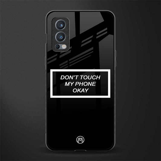 don't touch my phone black glass case for oneplus nord 2 5g image