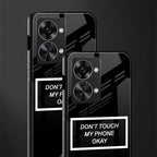 don't touch my phone black glass case for phone case | glass case for oneplus nord 2t 5g