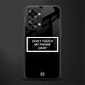 don't touch my phone black glass case for phone case | glass case for oneplus nord 2t 5g
