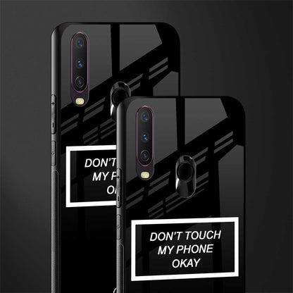 don't touch my phone black glass case for vivo y15 image-2