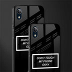 don't touch my phone black glass case for vivo y91i image-2