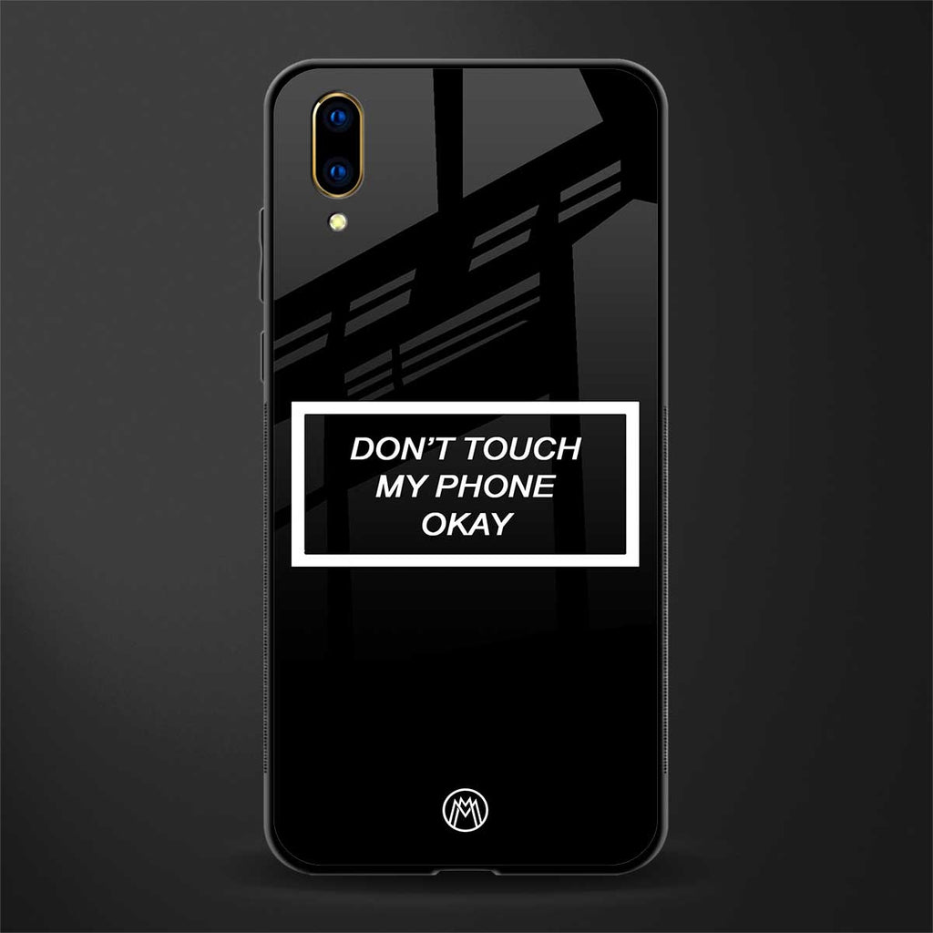 don't touch my phone black glass case for vivo v11 pro image