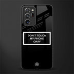 don't touch my phone black glass case for samsung galaxy note 20 ultra 5g image