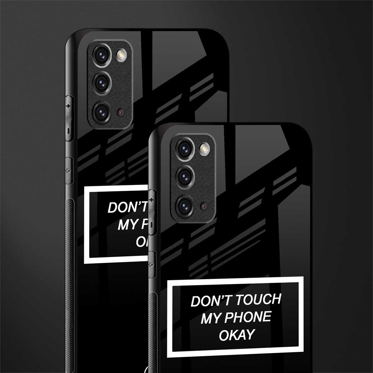 don't touch my phone black glass case for samsung galaxy note 20 image-2