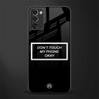 don't touch my phone black glass case for samsung galaxy note 20 image