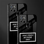 don't touch my phone black glass case for realme narzo 20 image-2