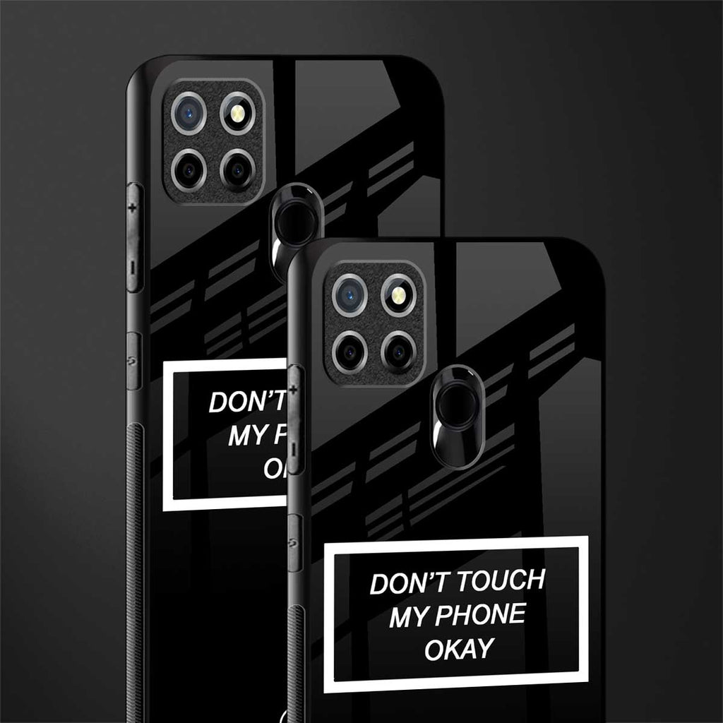 don't touch my phone black glass case for realme c25 realme c25s image-2