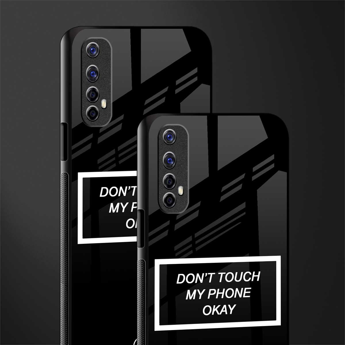 don't touch my phone black glass case for realme narzo 20 pro image-2