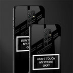 don't touch my phone black glass case for redmi 9 prime image-2