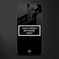 don't touch my phone black glass case for poco m2 image