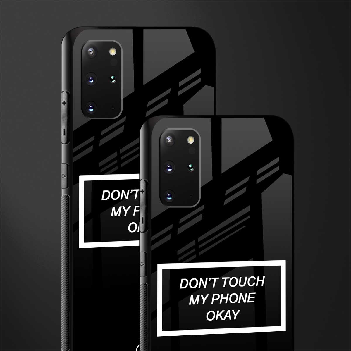 don't touch my phone black glass case for samsung galaxy s20 plus image-2