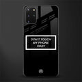 don't touch my phone black glass case for samsung galaxy s20 plus image