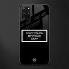 don't touch my phone black glass case for samsung galaxy s20 plus image