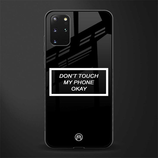 don't touch my phone black glass case for samsung galaxy s20 plus image