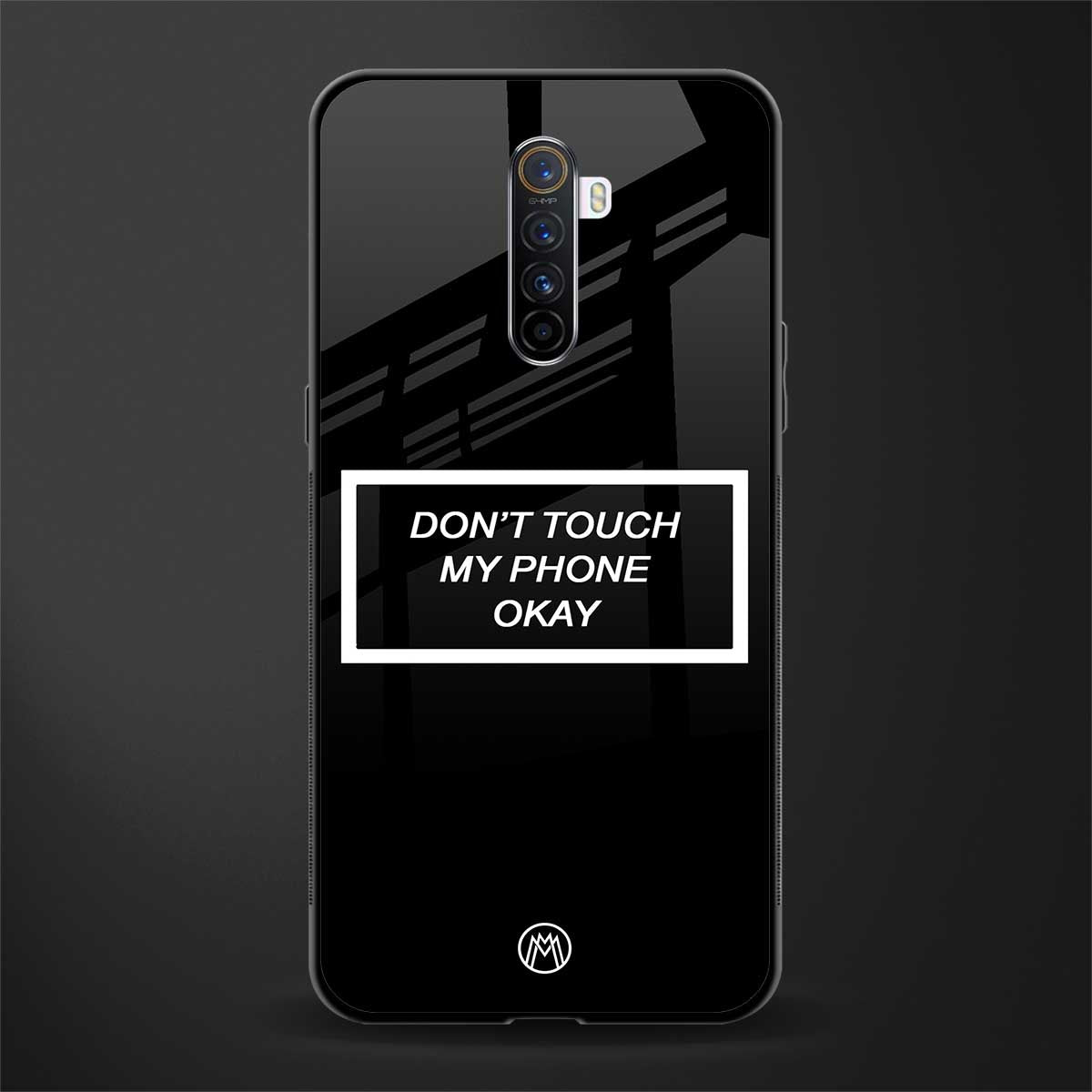 don't touch my phone black glass case for realme x2 pro image