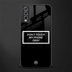 don't touch my phone black glass case for vivo y20 image