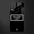 don't touch my phone black glass case for vivo y20svivo y20avivo y20g image