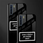 don't touch my phone black glass case for oppo f15 image-2