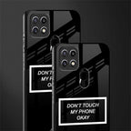 don't touch my phone black glass case for oppo a15s image-2