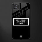 don't touch my phone black glass case for oppo a15s image