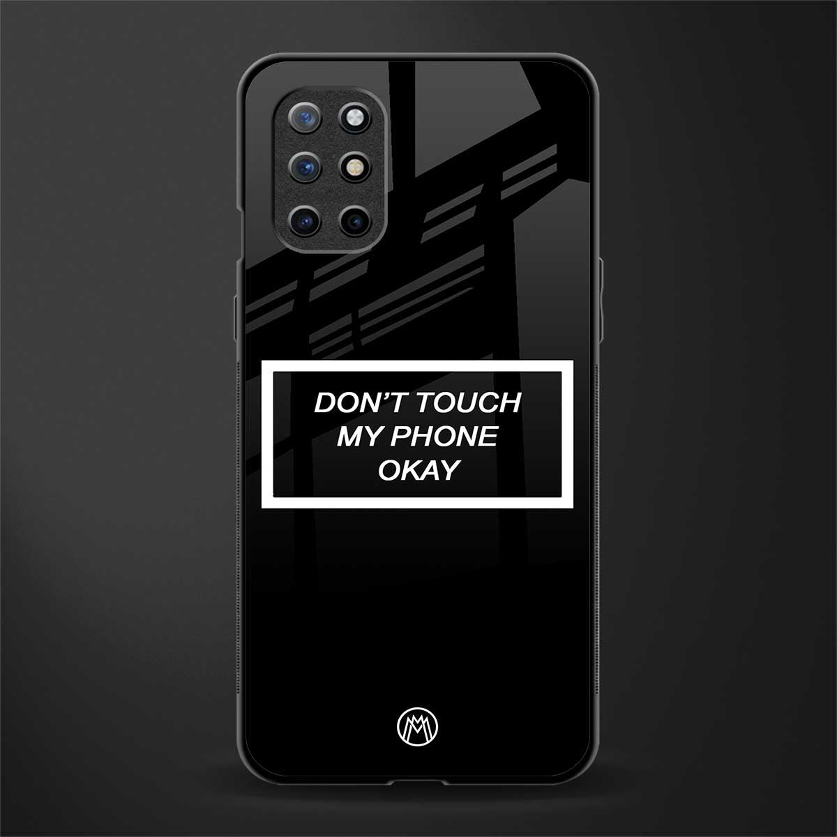 don't touch my phone black glass case for oneplus 8t image