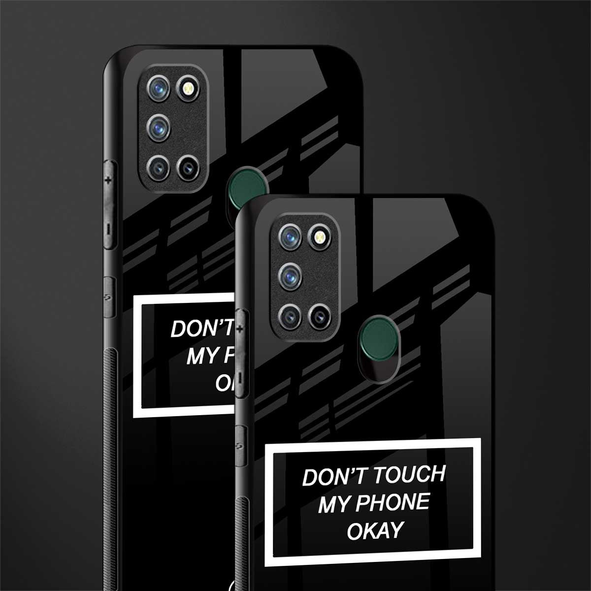 don't touch my phone black glass case for realme 7i image-2