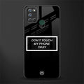 don't touch my phone black glass case for realme 7i image