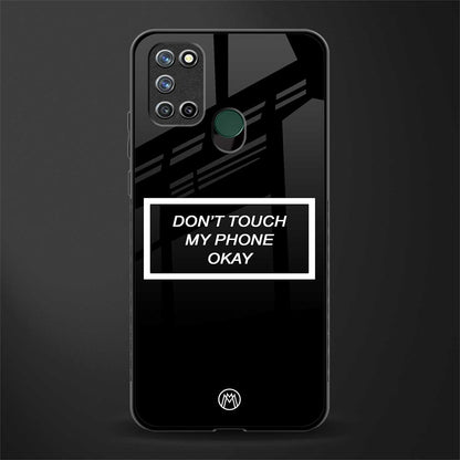 don't touch my phone black glass case for realme 7i image