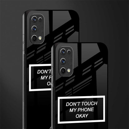 don't touch my phone black glass case for realme 7 pro image-2