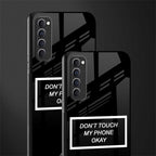 don't touch my phone black glass case for oppo reno 4 pro image-2
