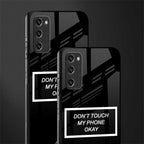 don't touch my phone black glass case for samsung galaxy s20 fe image-2
