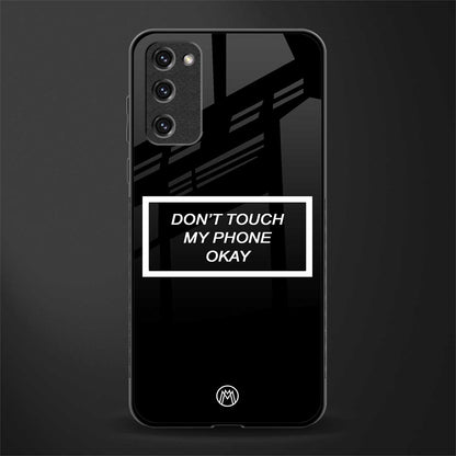 don't touch my phone black glass case for samsung galaxy s20 fe image