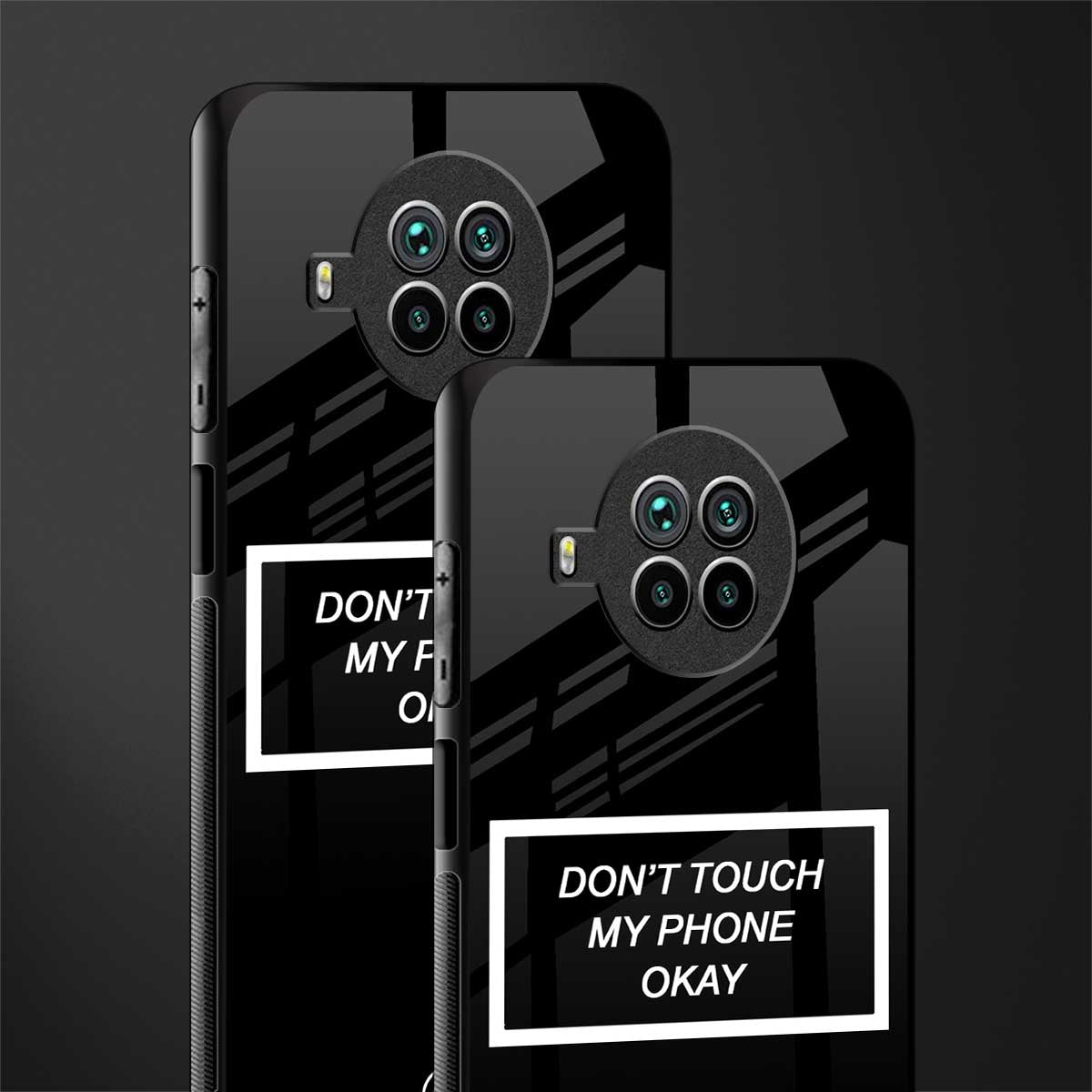 don't touch my phone black glass case for mi 10i image-2