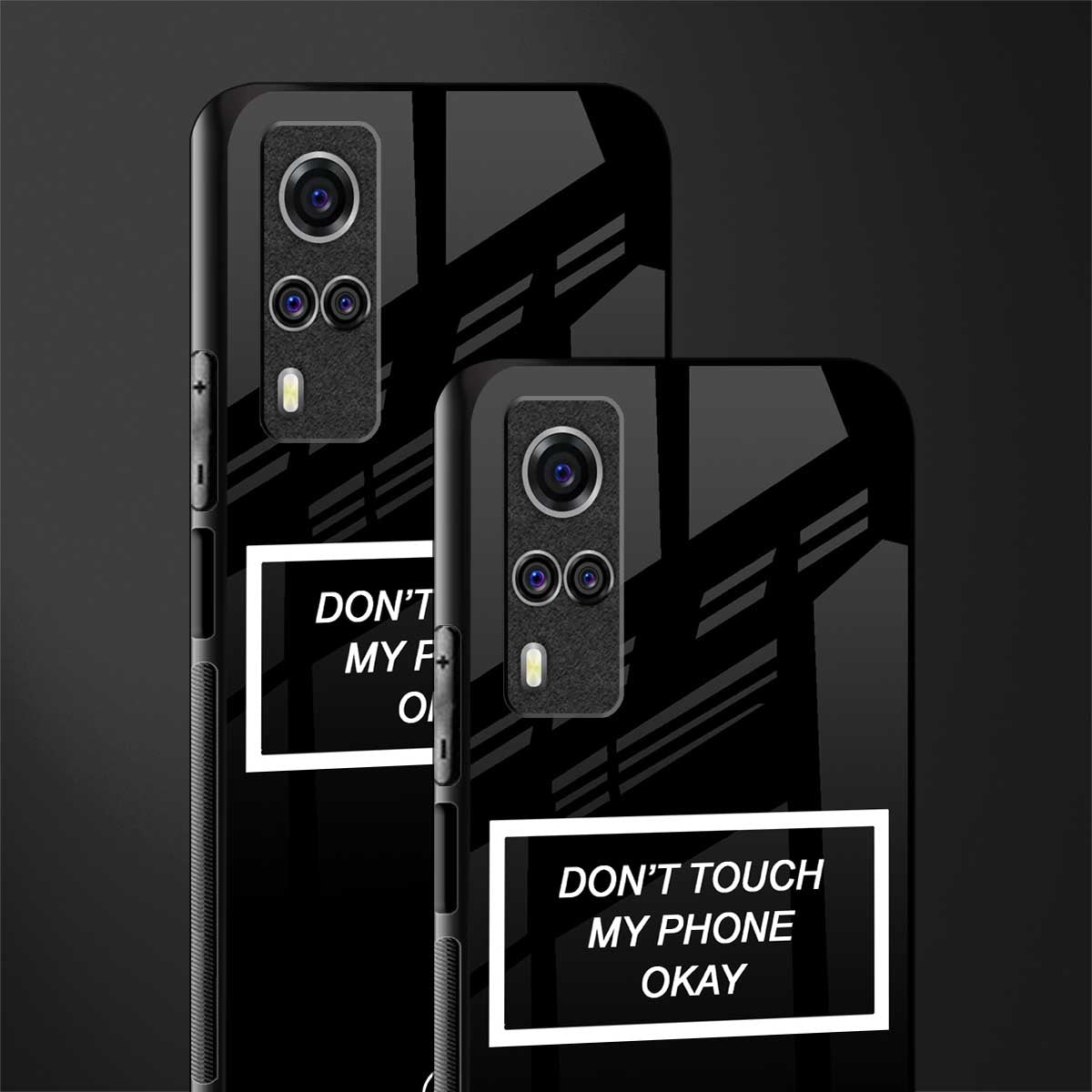 don't touch my phone black glass case for vivo y51a image-2