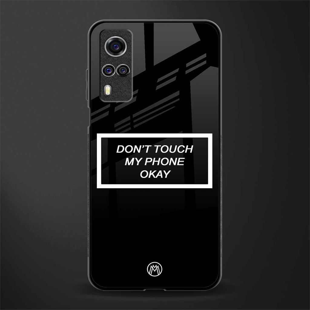 don't touch my phone black glass case for vivo y53s image