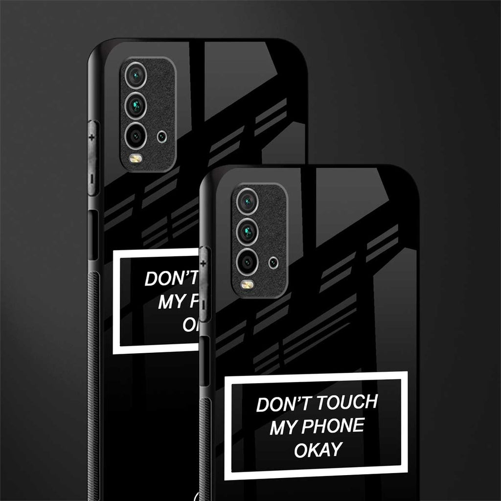 don't touch my phone black glass case for redmi 9 power image-2
