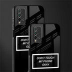 don't touch my phone black glass case for redmi 9 power image-2