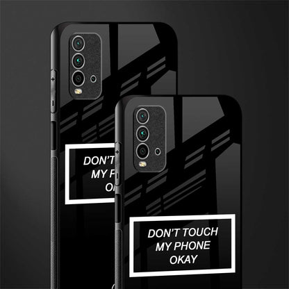 don't touch my phone black glass case for redmi 9 power image-2