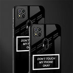 don't touch my phone black glass case for redmi 9c image-2
