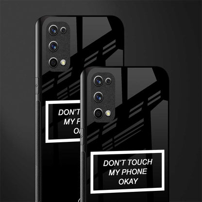 don't touch my phone black glass case for realme x7 pro image-2