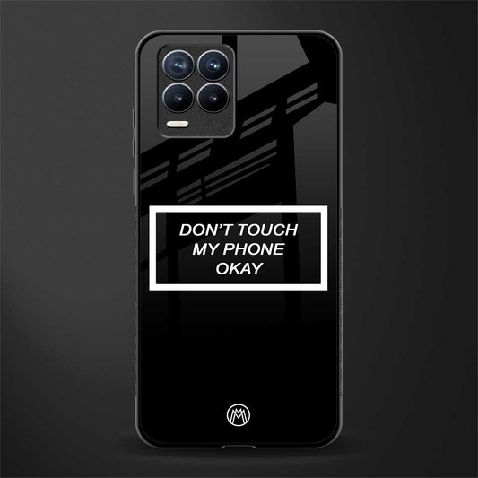 don't touch my phone black glass case for realme 8 4g image