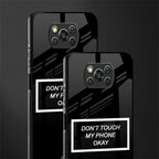 don't touch my phone black glass case for poco x3 image-2