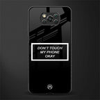don't touch my phone black glass case for poco x3 image