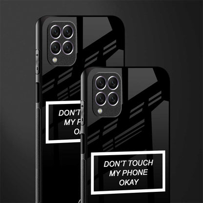 don't touch my phone black glass case for samsung galaxy f62 image-2